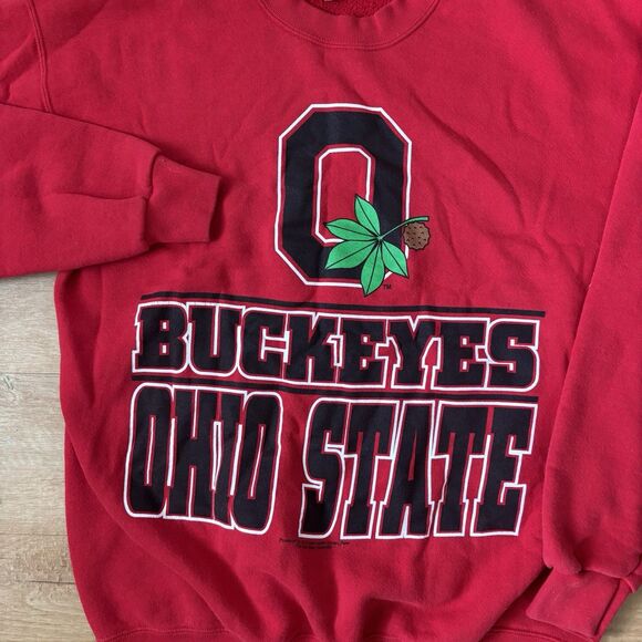 Ohio State Sweatshirt Mens Size Large Vintage Buckeyes Pullover Sweater - Picture 2 of 6